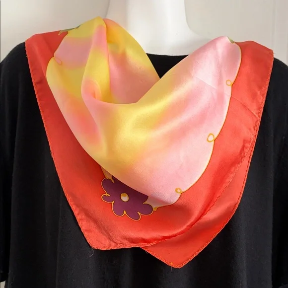 Two Multicolor Silk Scarves - Picture 5 of 5